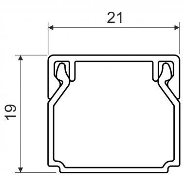 Minicsatorna sötét tölgy -2/24m (KOPOS), műanyag kábelcsatorna